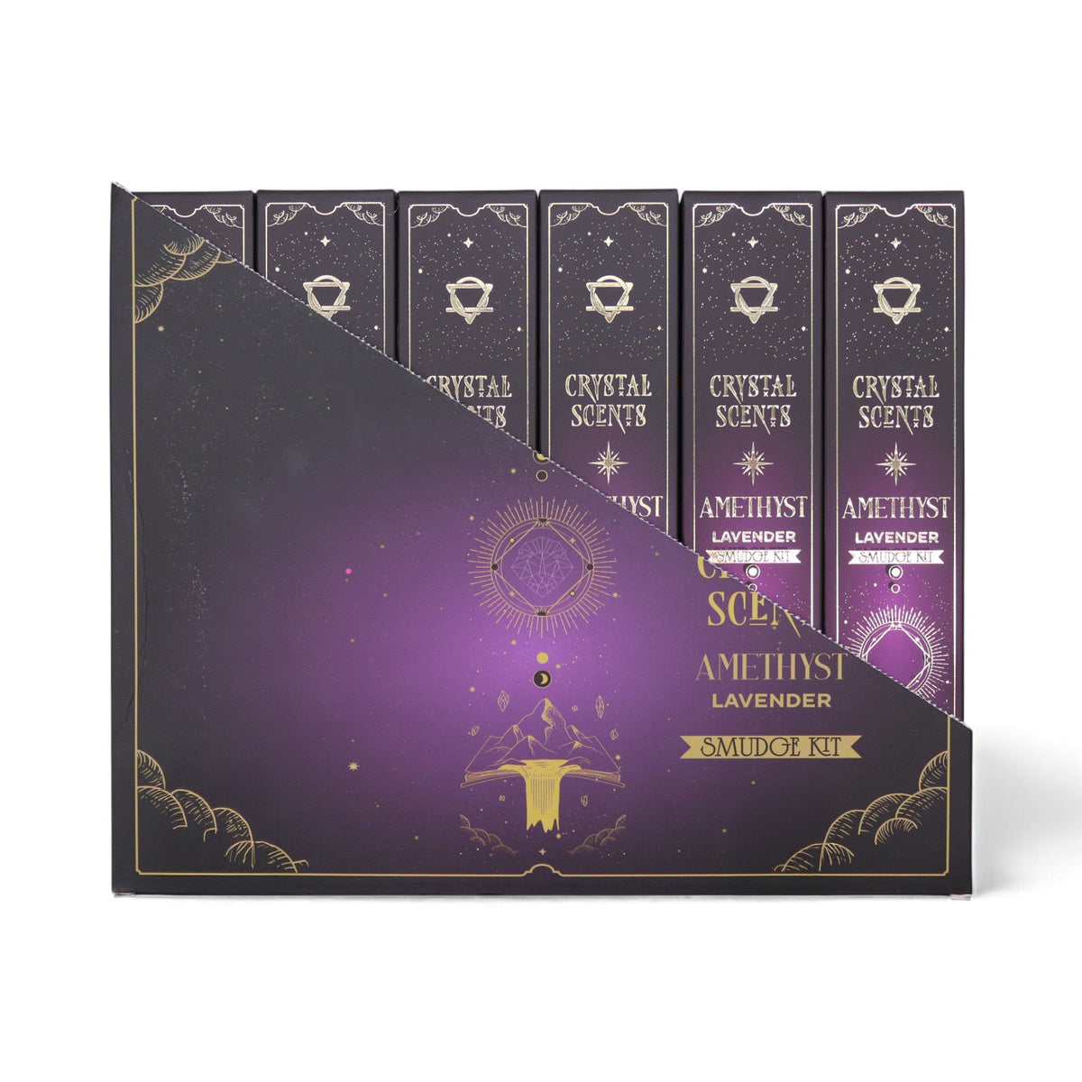 Amethyst Crystal Scents Smudge Incense Sticks - Lavender
