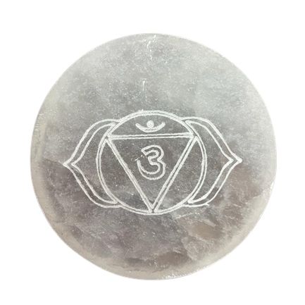 Selenite Chakra Charging Set of 7 Small Plates – view 6
