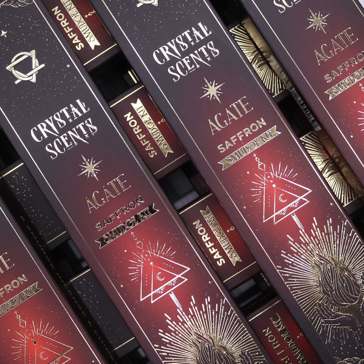 Red Agate Crystal Scents Smudge Incense Sticks - Saffron – view 3