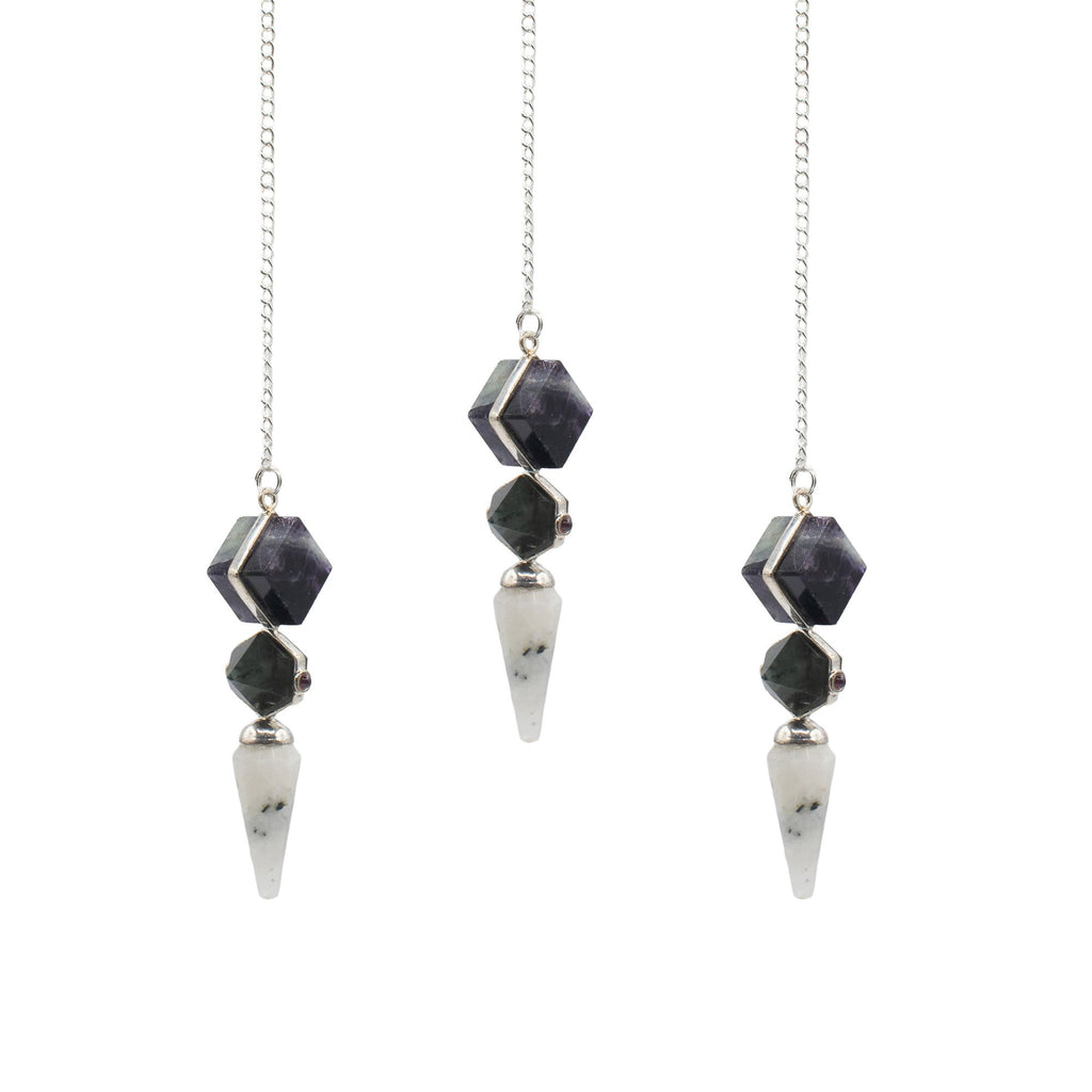 Psychic Gateway Pendulum - Fluorite & Labradorite