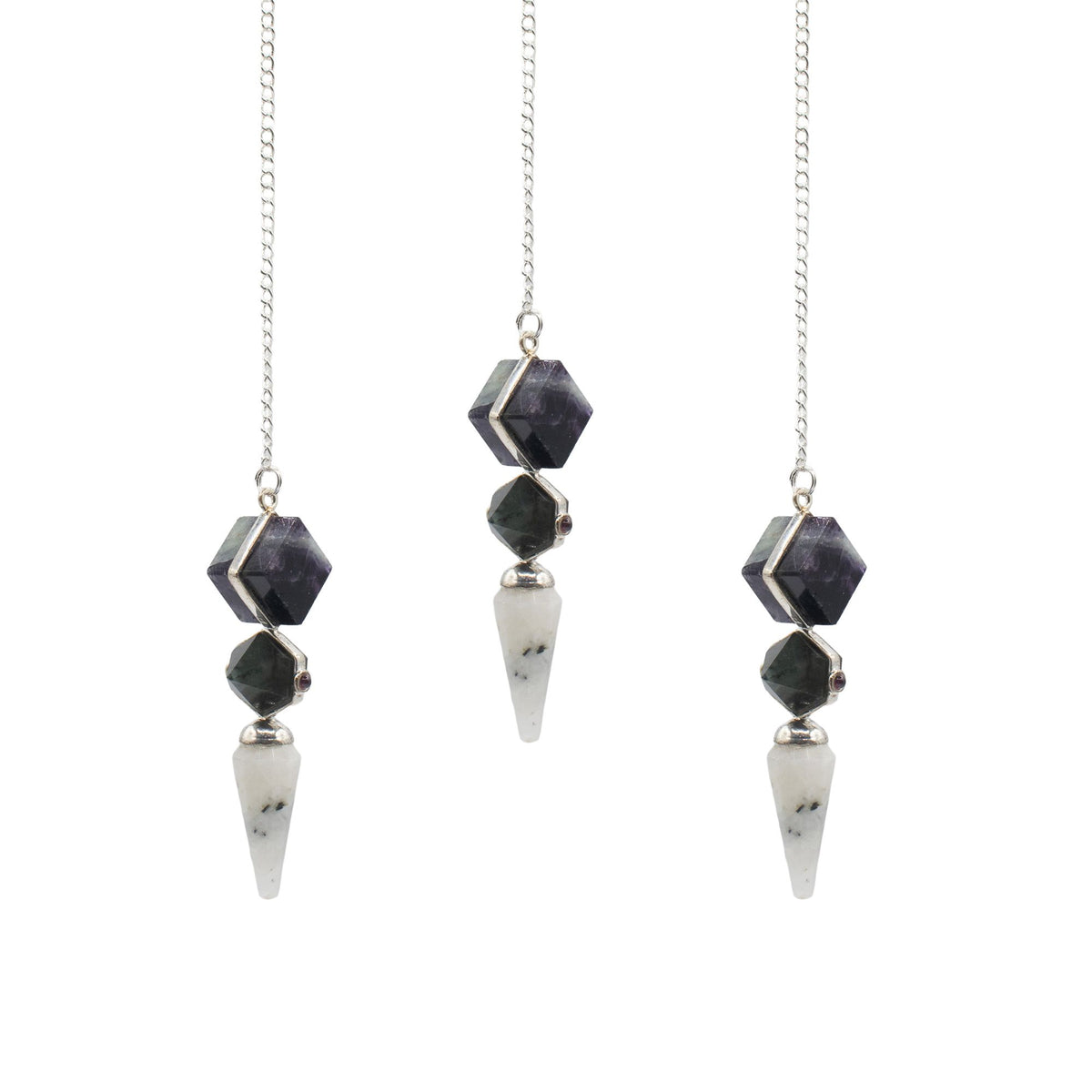 Psychic Gateway Pendulum - Fluorite & Labradorite