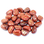 Red Jasper Rune Stone Set in Cotton Pouch – view 2
