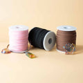 Dark Brown Faux Suede Bulk Pendant Cord Roll - 2.5mm x 45m