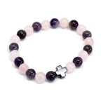 Love Friendship Bracelet Set - Amethyst & Rose Quartz – view 3