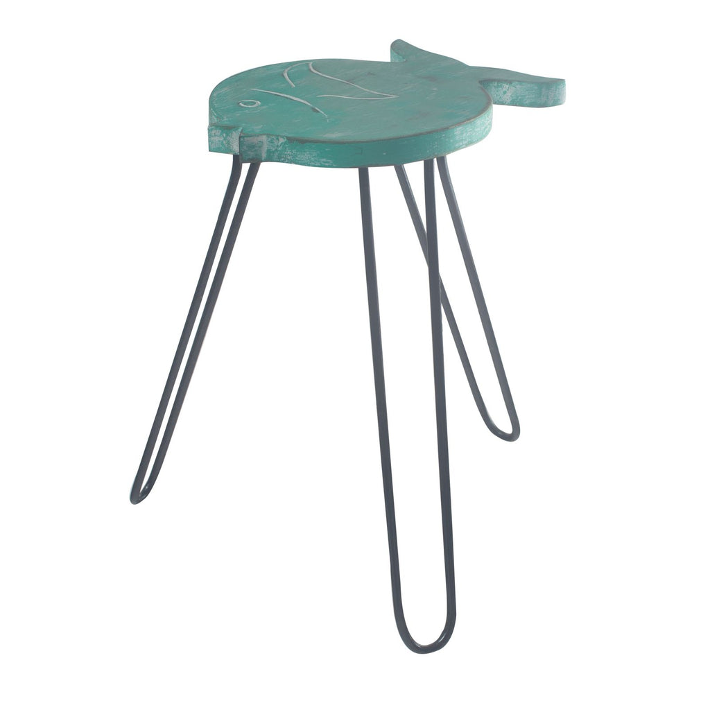 Albasia Wood Fish Stand - Turquoise – view 3