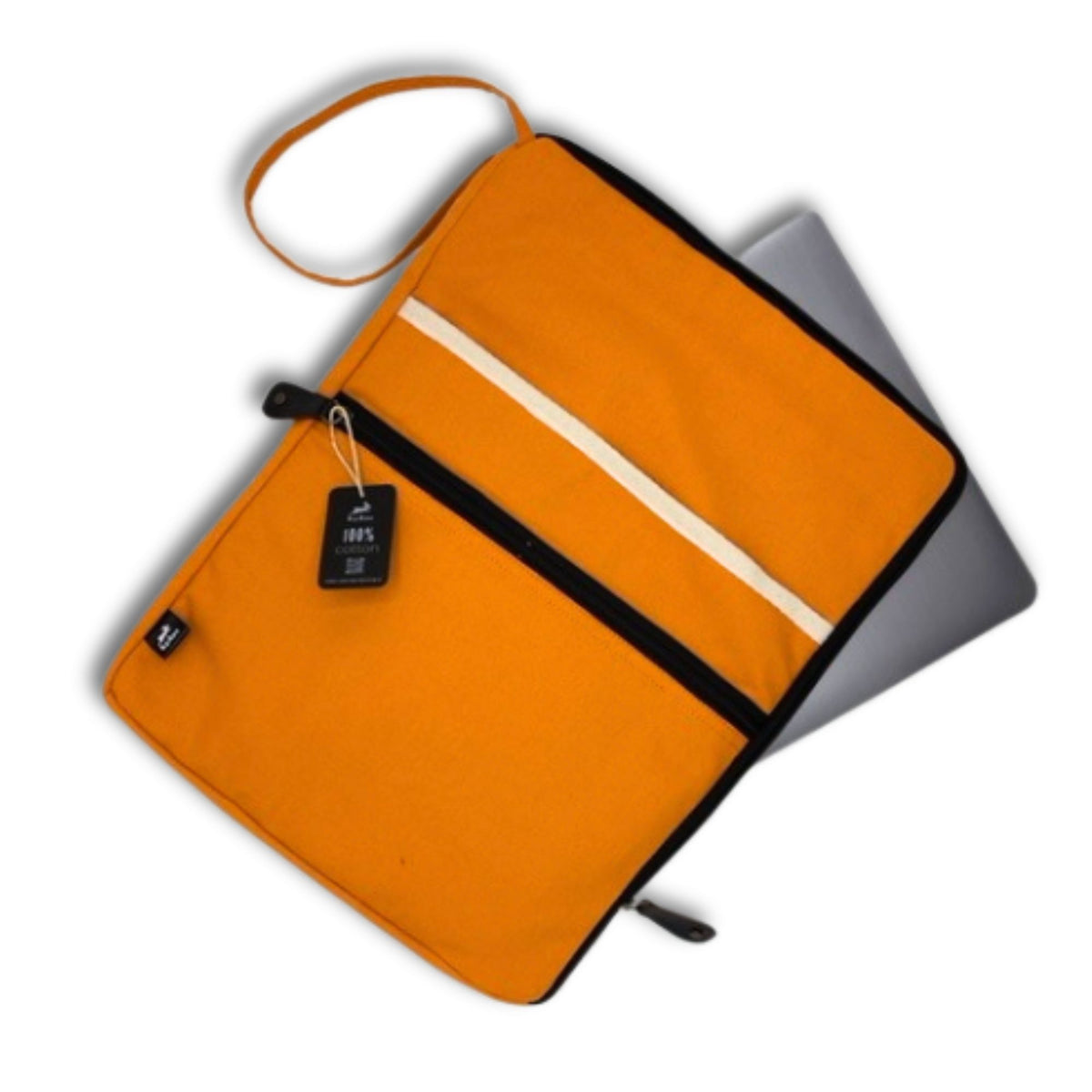 Canvas Large Laptop Pouch - Orange - 30x40cm – view 3