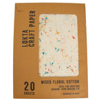 A4 Lokta Paper Pack, Mixed Floral Cotton, 20 Sheets – view 2