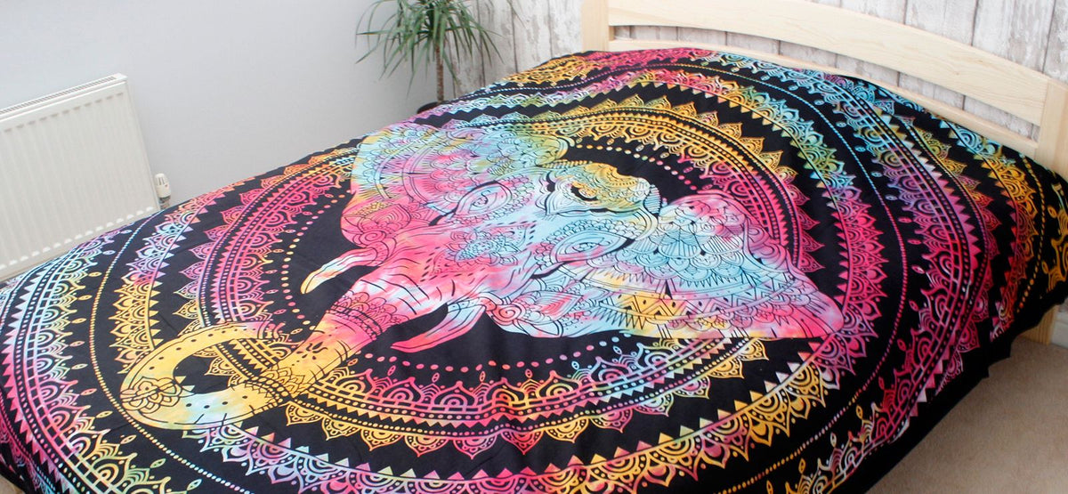 Single Cotton Bedspread & Wall Hanging - Winter Tree 130x200cm – view 2