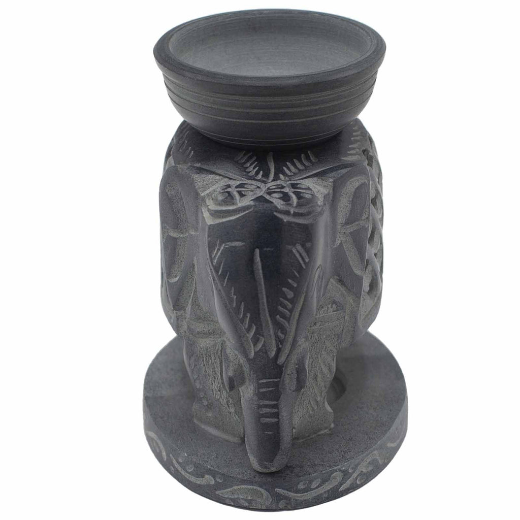 Soapstone Oil Burner 10.5cm - Standing Elephant – view 3