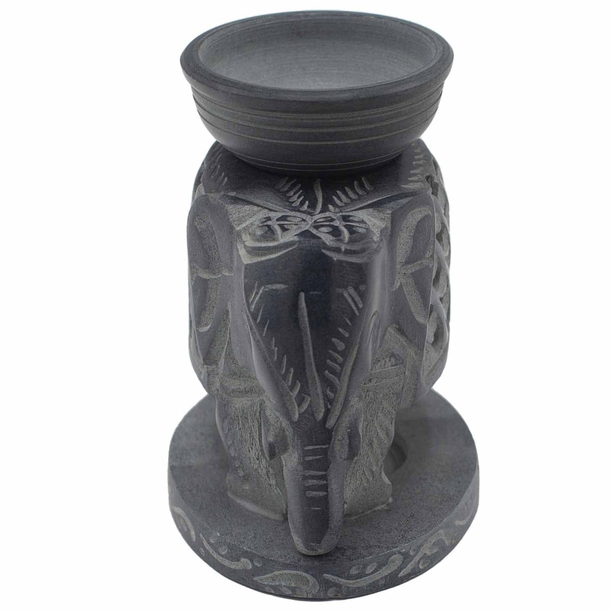 Soapstone Oil Burner 10.5cm - Standing Elephant – view 3