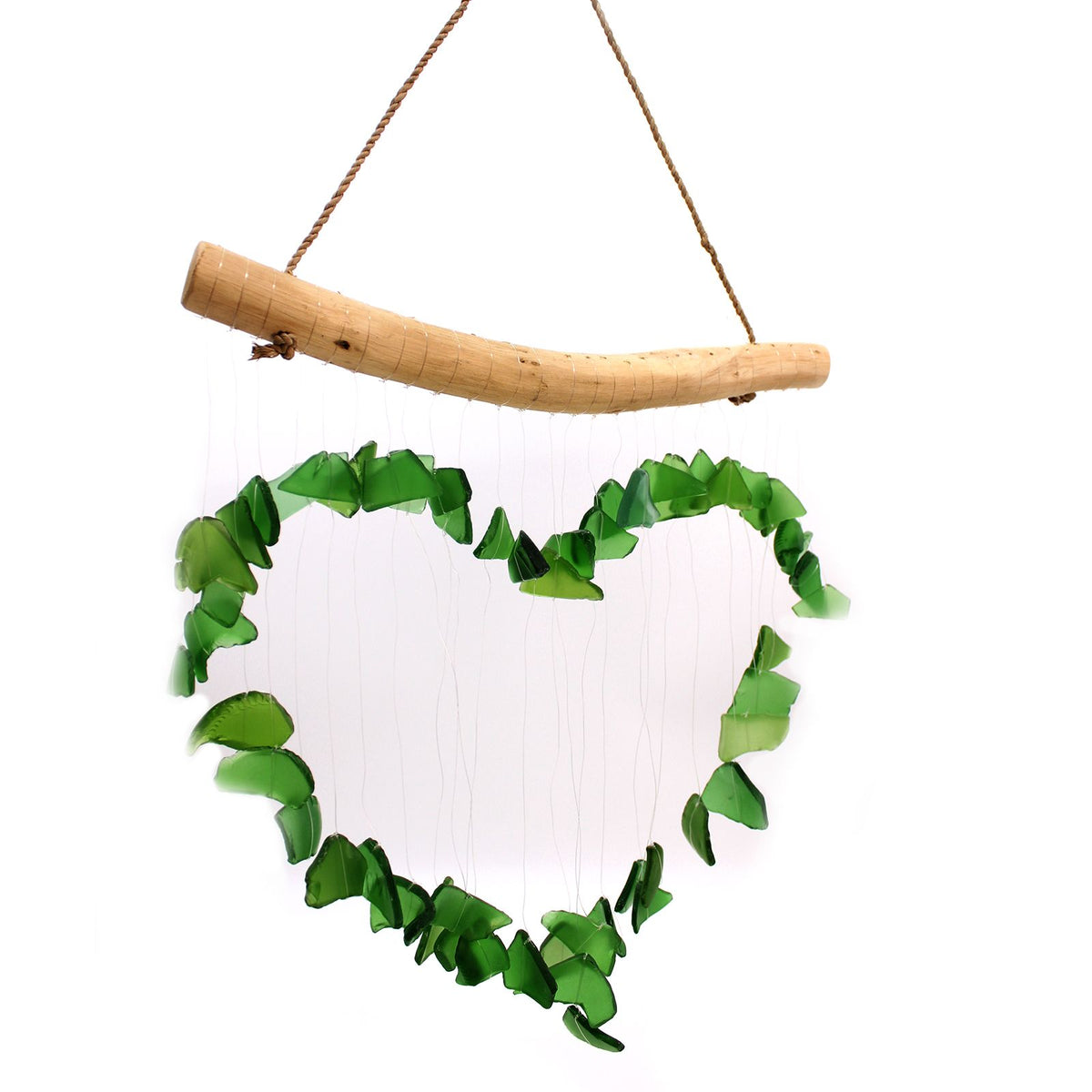 Recycled Glass Love Chime - Green – view 2