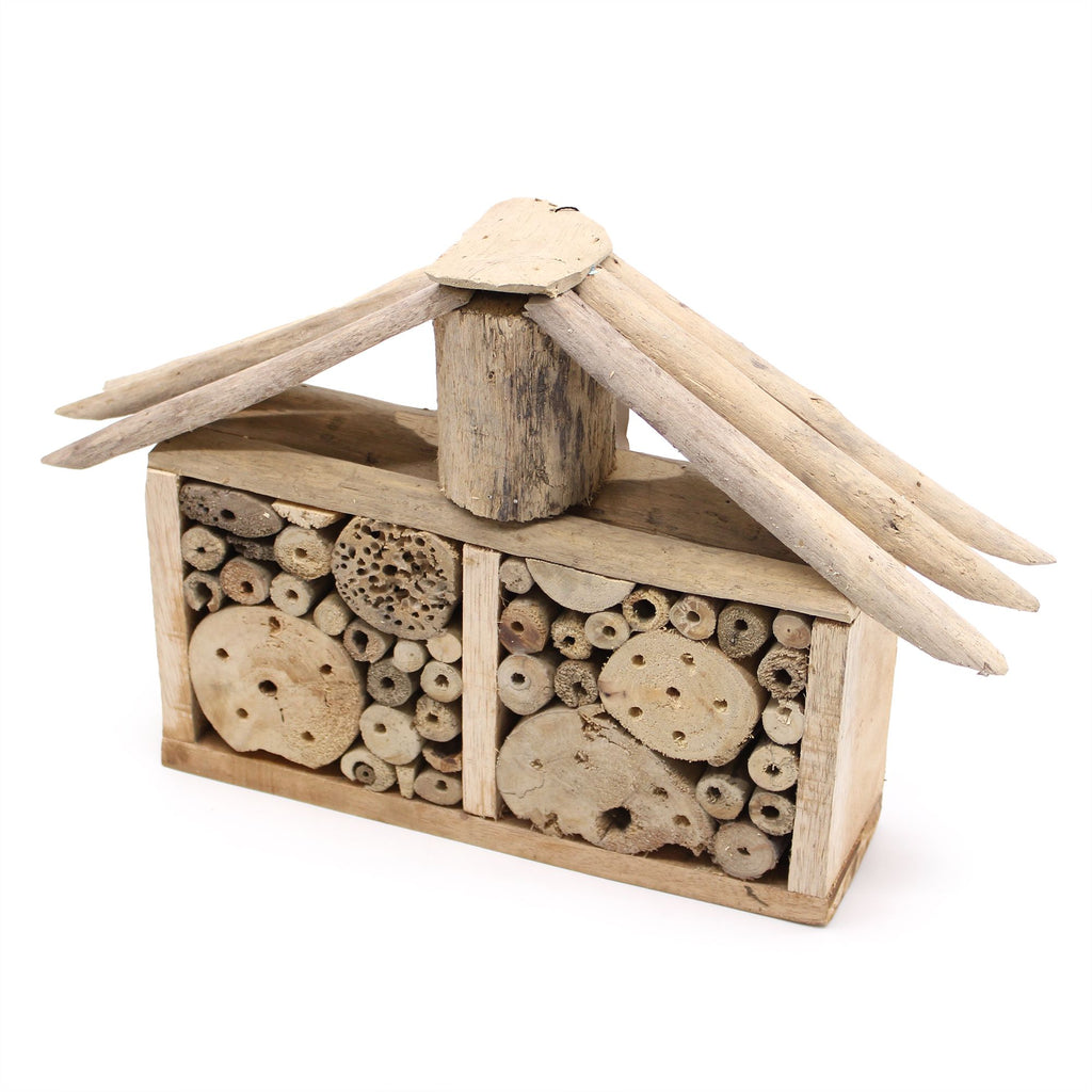 Recycled Driftwood Wide Bee and Insect House – view 2