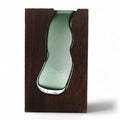 Glass Vase & Terrarium, Dark Tung Wood, 14.5x5x23cm