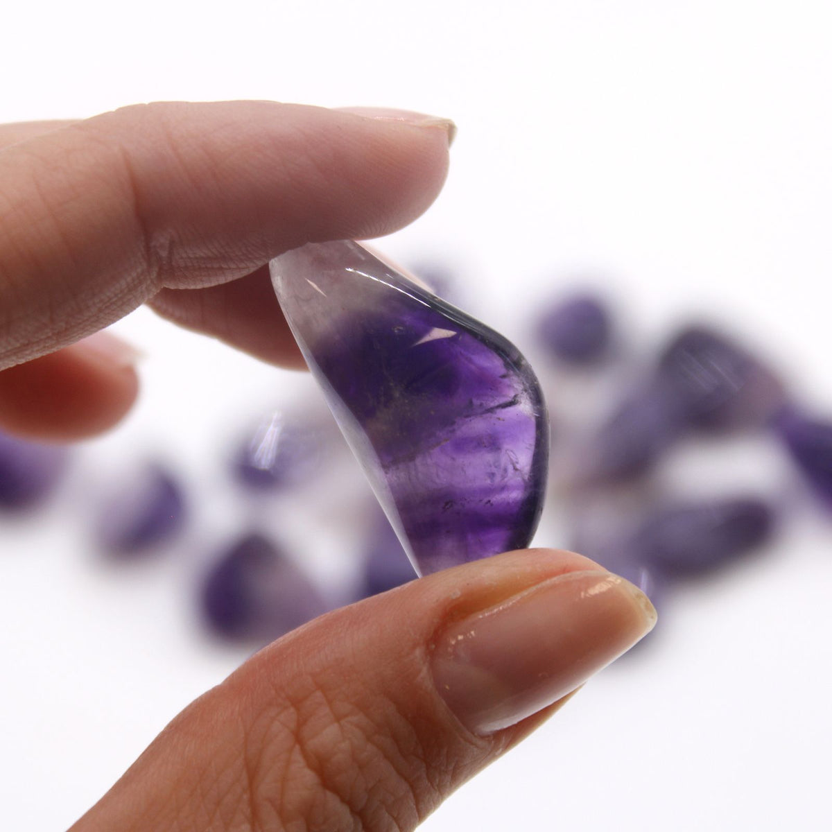 Pack of 24 Medium Tumble Stones - Banded Amethyst – view 3