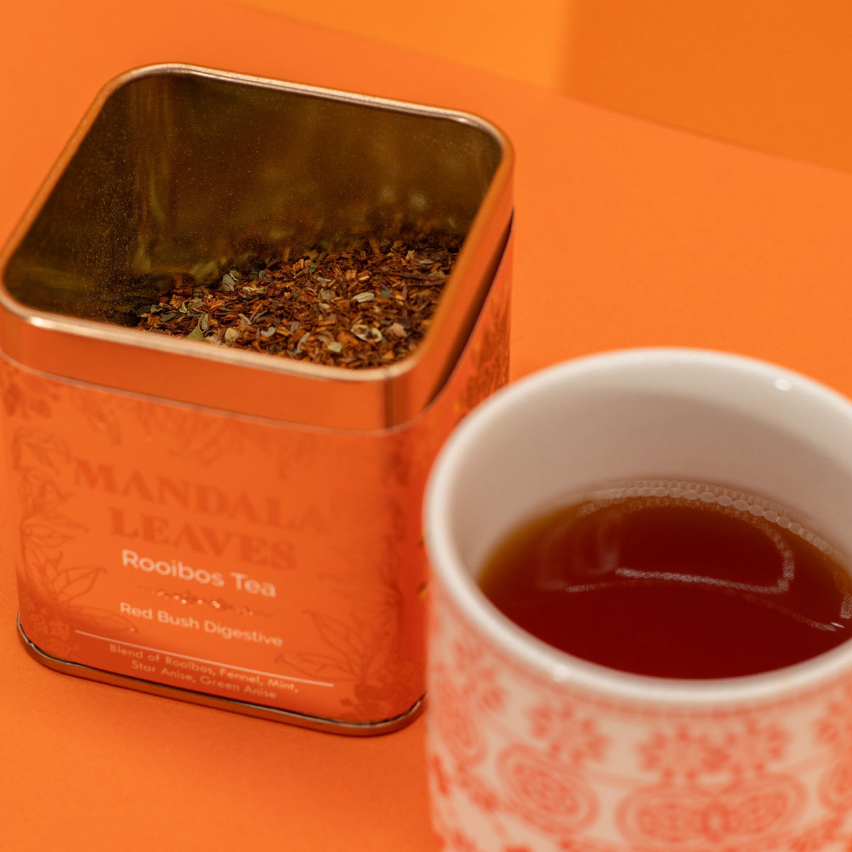 Lata de té rooibos digestivo Red Bush con hinojo 50g