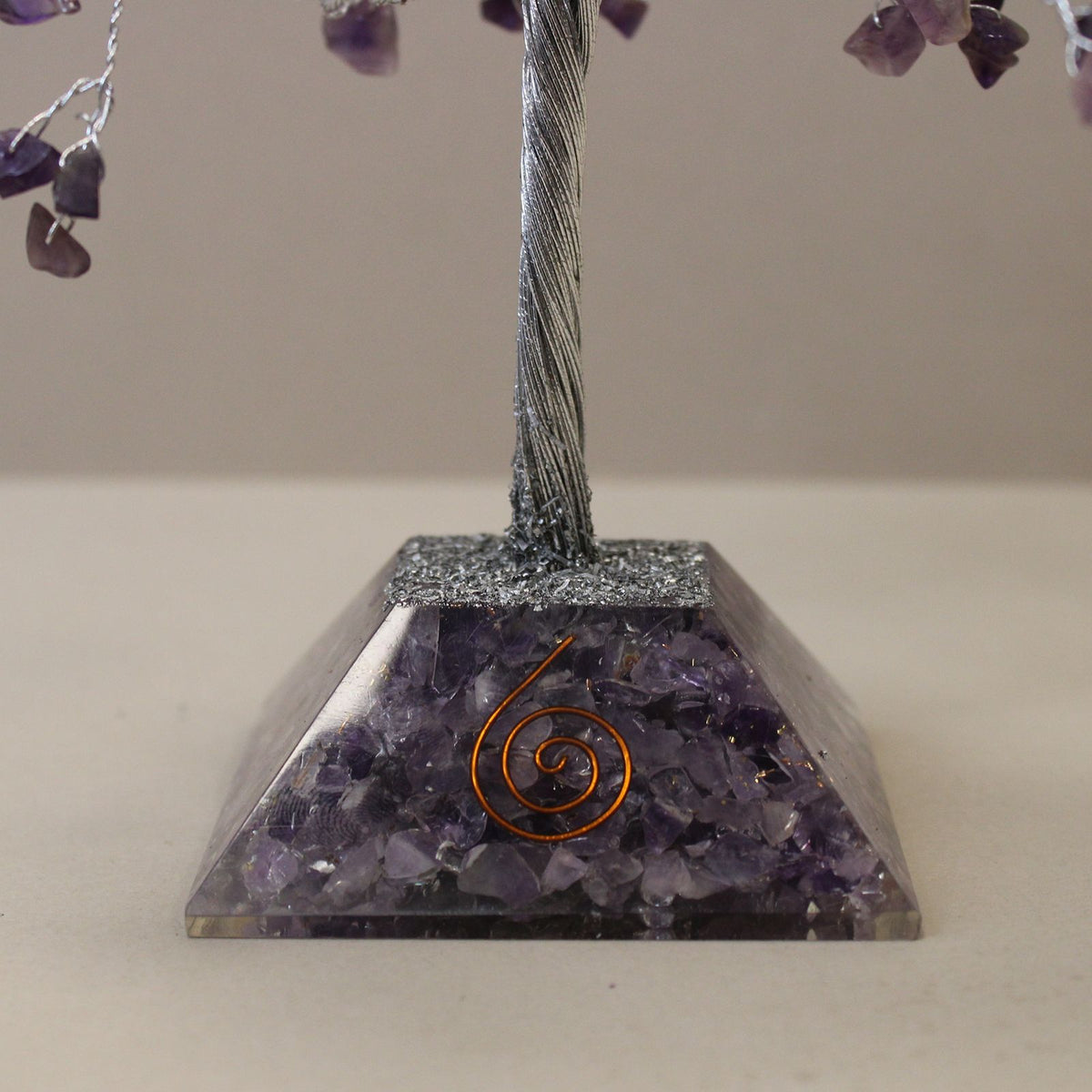 Amethyst Gemstone Tree with Orgonite Base - 320 Stone – view 3