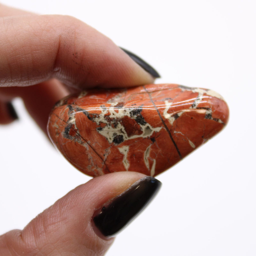 Bag of 12 Brecciated Light Jasper Tumble Stones - Medium African – view 2