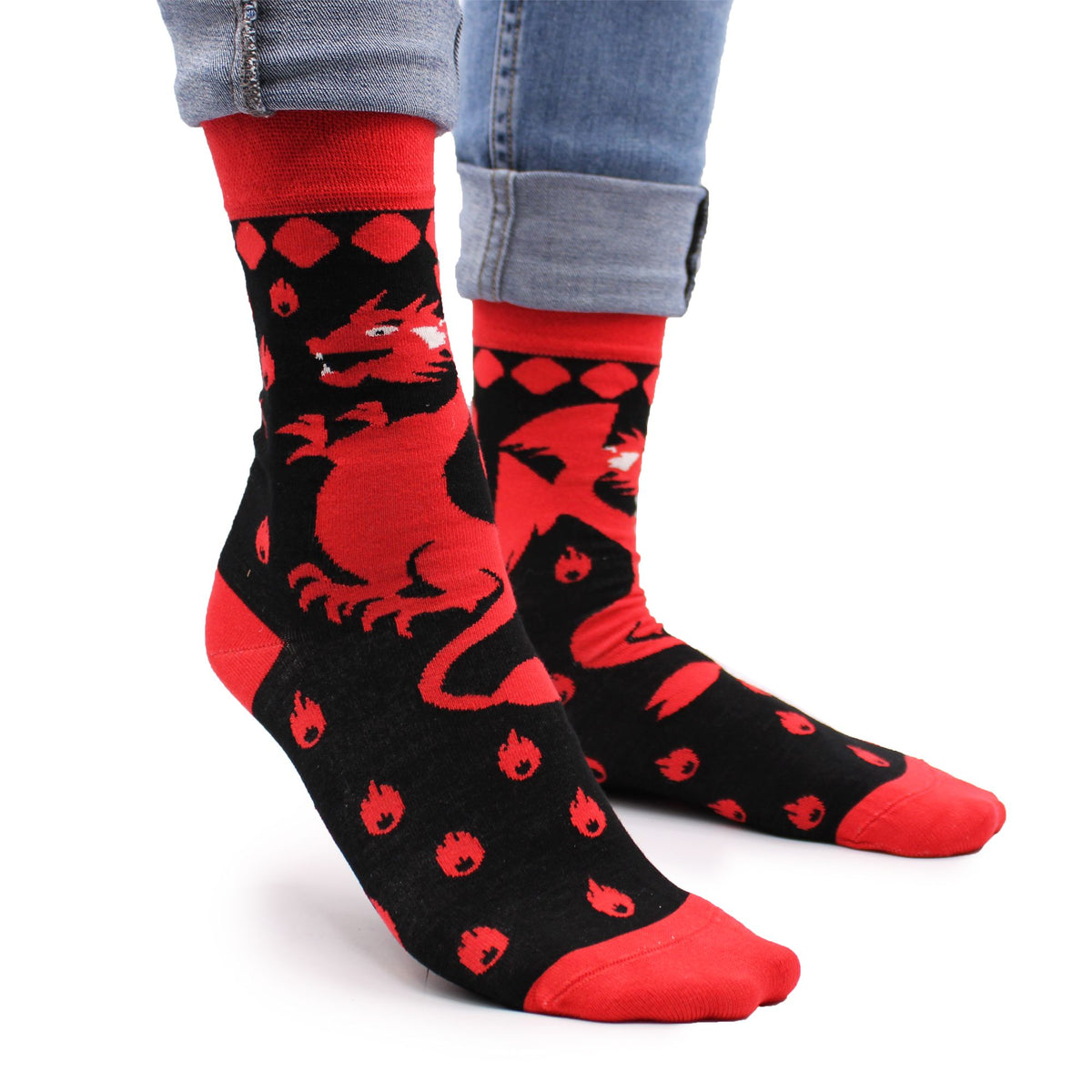 Hop Hare Bamboo Socks (36-40) - Red Dragons – view 2