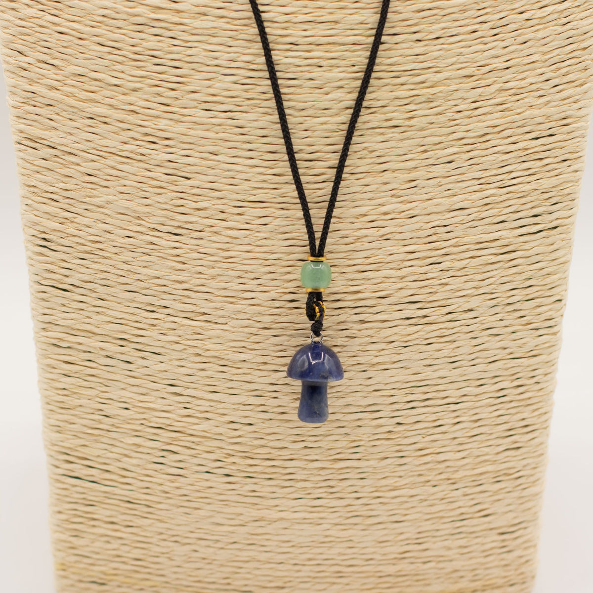 Sodalite Mushroom Gemstone Cord Necklace – view 3