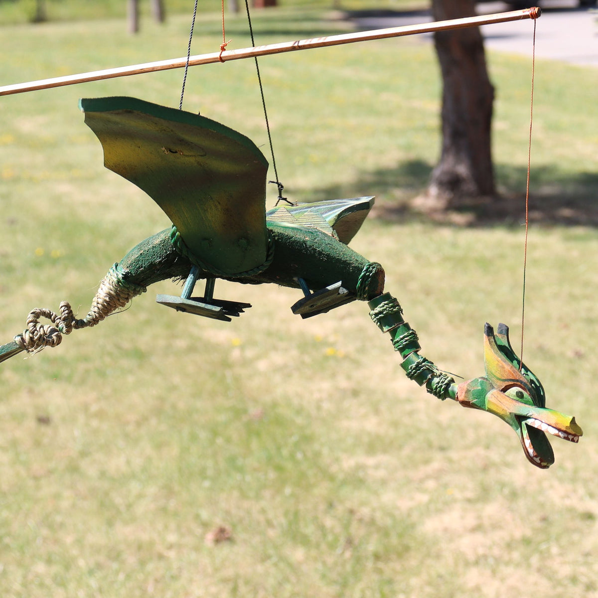 Green Coconut Dragon Mobile - 37 cm – view 7