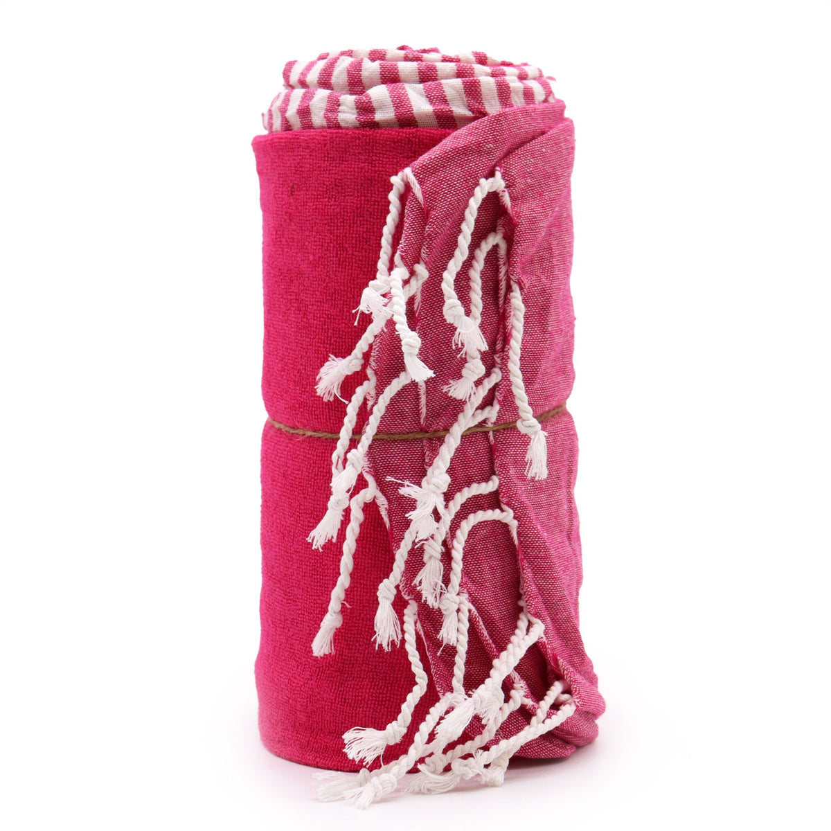 Cotton Pareo Towel - 100x180 cm - Hot Pink – view 6