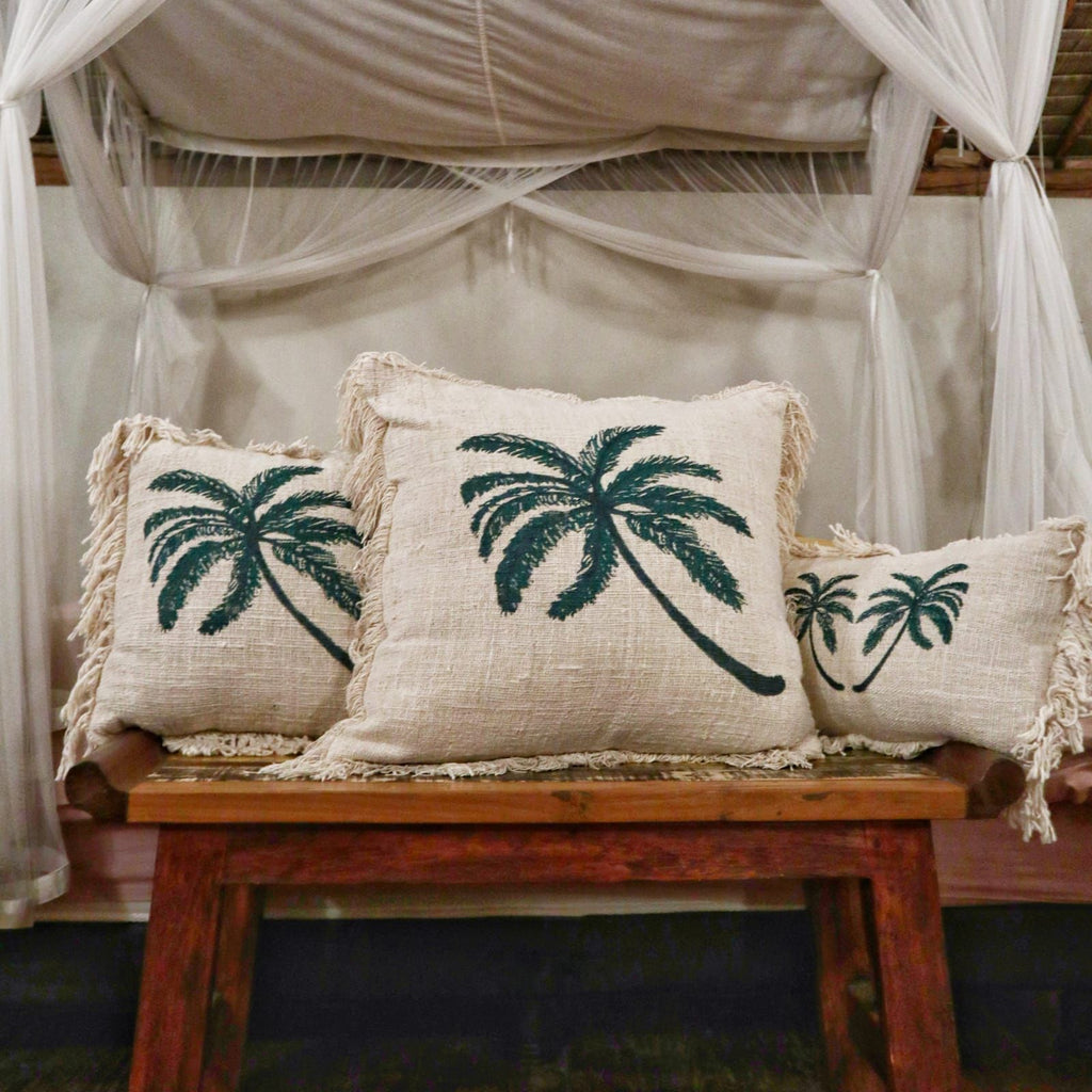 Cotton Cushion Cover - Palm Tree - 30x50cm – view 3