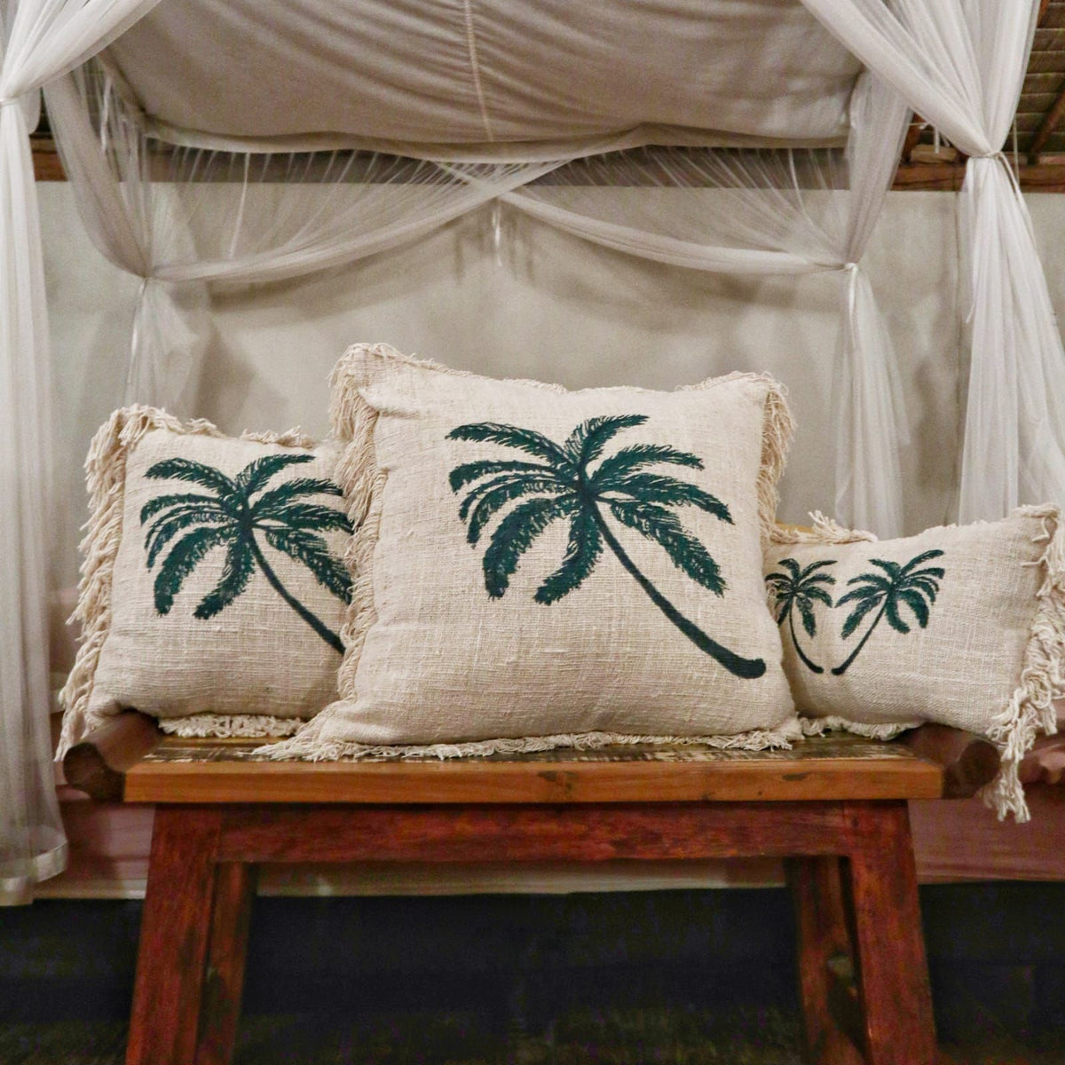 Cotton Cushion Cover - Palm Tree - 30x50cm – view 3