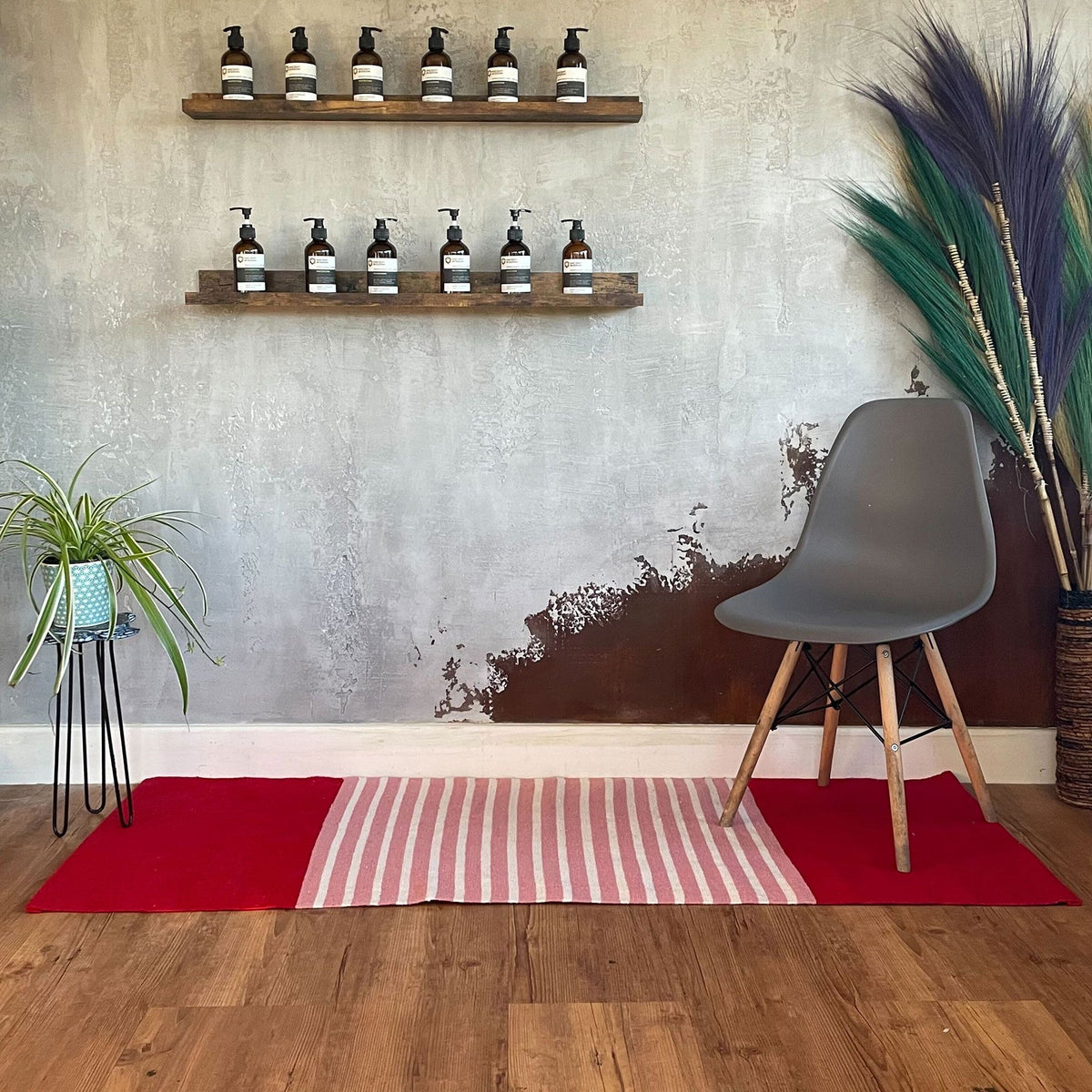 Indian Cotton Rug - Red/Pink - 70x173cm – view 2