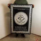 Cotton Wall Art (70x110cm) - Om Symbol, Black & Gold – view 2