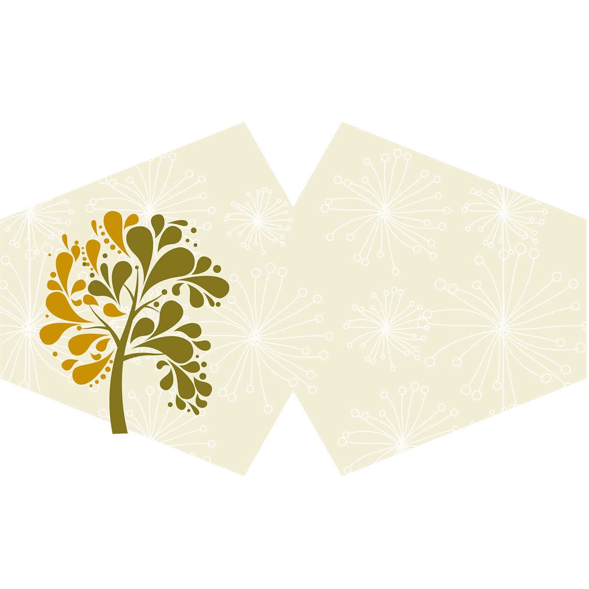 Reusable Fashion Face Covering - Golden Tree Print – view 2