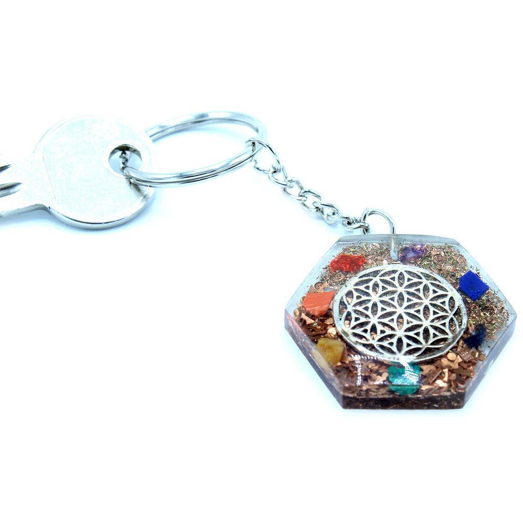 Orgonite Power Keyring - Octagon Flower of Life – view 3