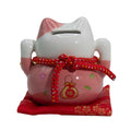 Money Cat Coin Bank on Cushion - Pink