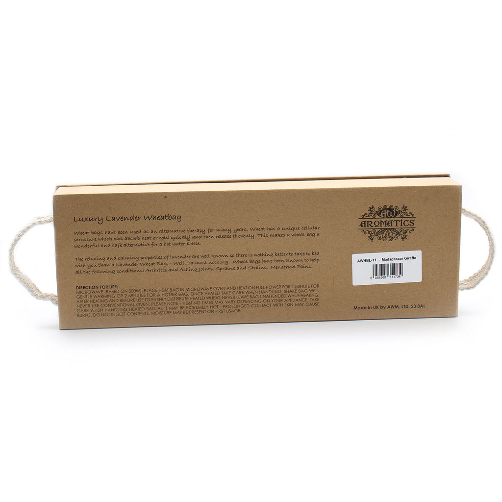 Lavender Wheat Bag Gift Box - Madagascar Giraffe Print