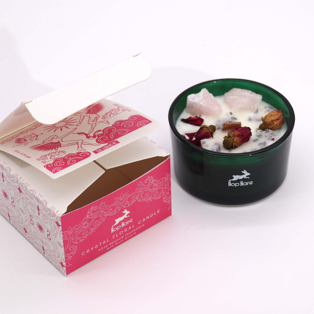 Hop Hare Crystal Magic Candle - The Lovers, Rose Quartz – view 7