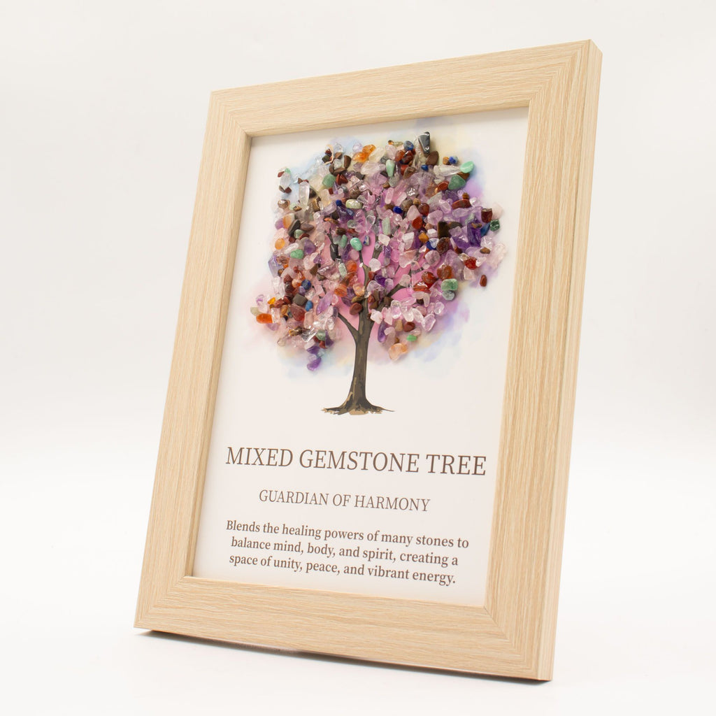 Gemstone Tree of Life Picture 20x14.7cm - Mixed Gemstones