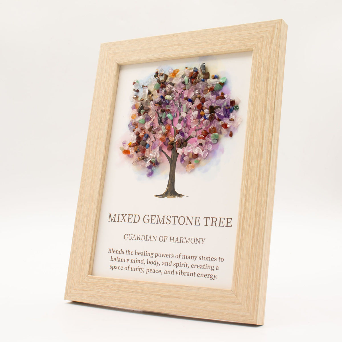 Gemstone Tree of Life Picture 20x14.7cm - Mixed Gemstones