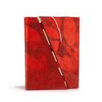 Lokta Bold Floral Notebook – Medium, Bamboo Lock – Ruby – view 3