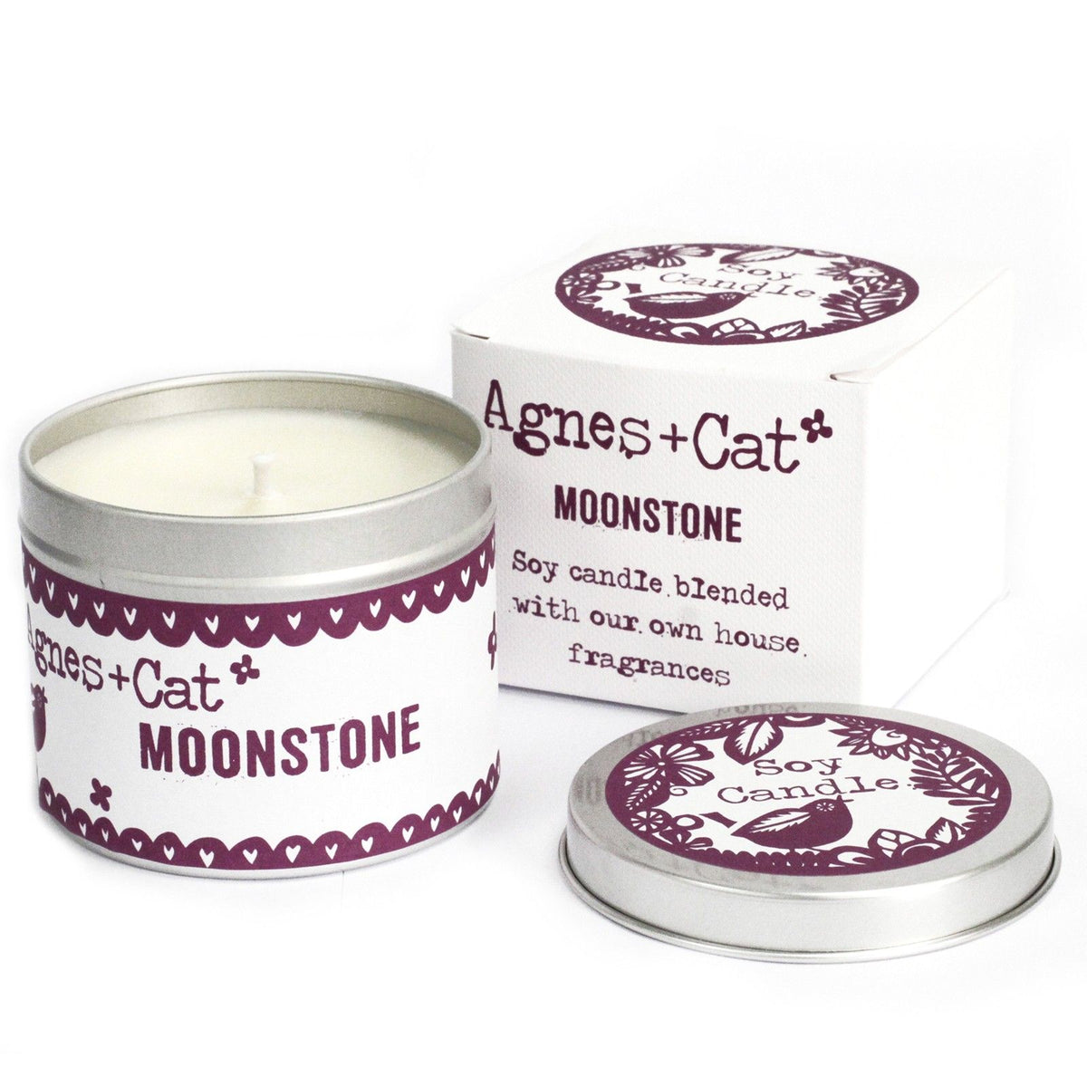 Agnes + Cat Moonstone Soy Wax Tin Candle