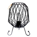 Mesh Salt Rock Brazier Lamp - White Himalayan Salt