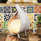 Natural Coconut Lamp - Greywash Wrapover – view 3