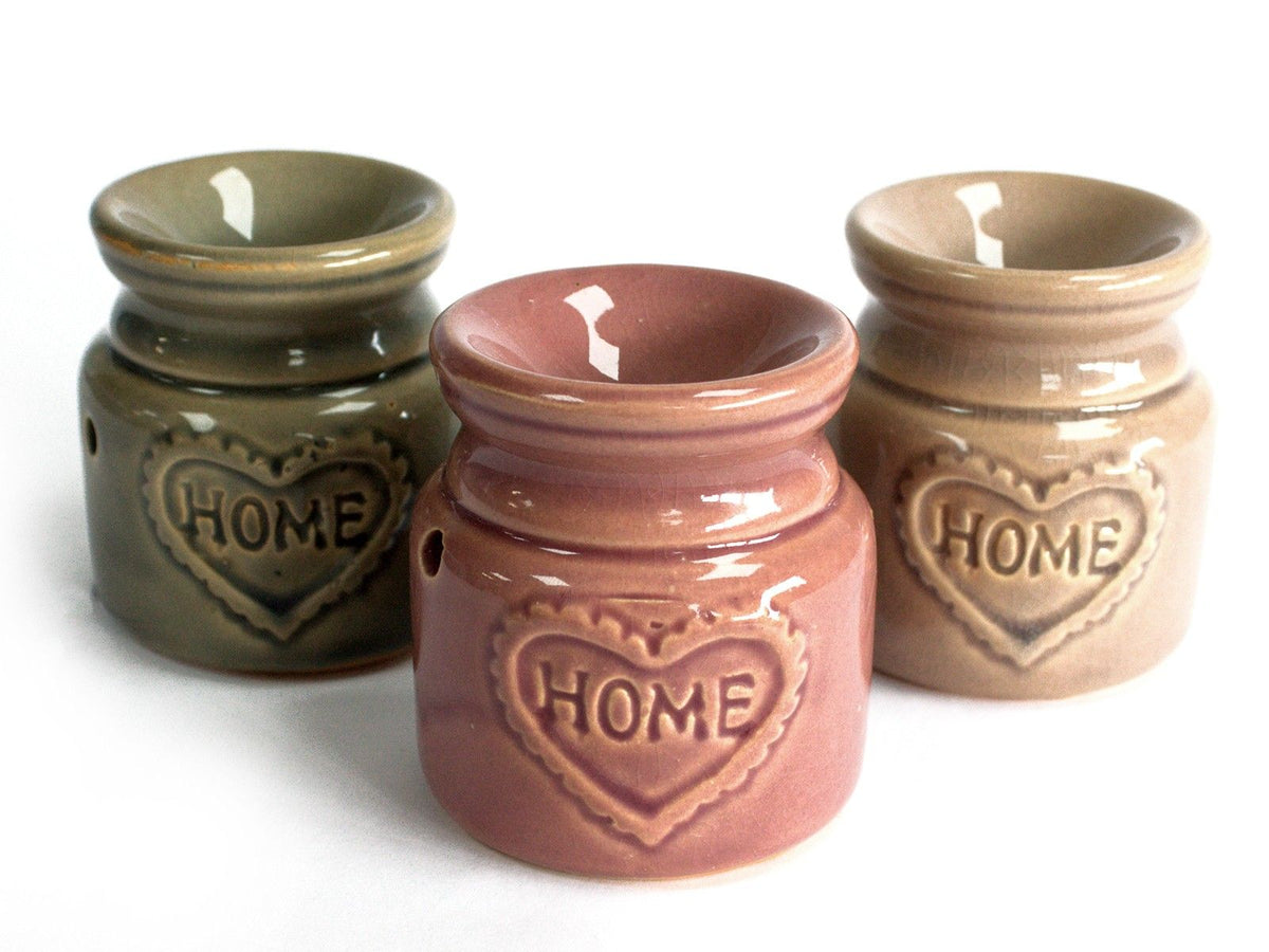 Small Ceramic Oil Burner - Grey Finish