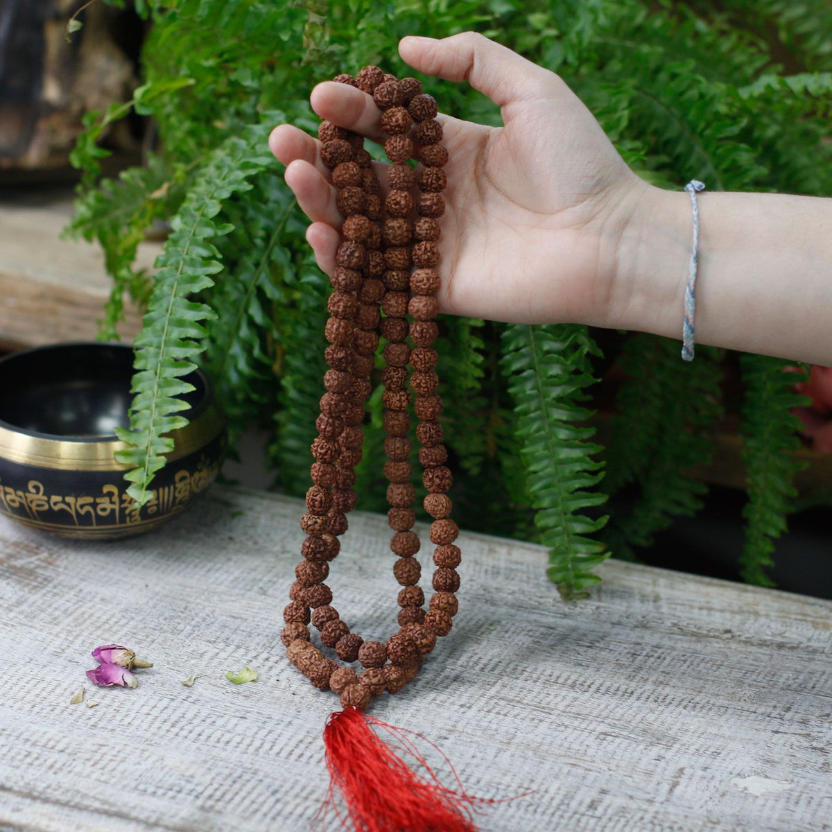 108 Bead Rudraksha Mala Necklace - Brown – view 3