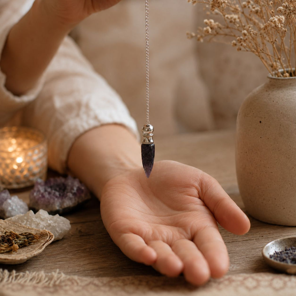 Secret Cavity Pendulum - Amethyst, Silver Plated – view 3