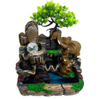 Elephant Pair Water Feature, Crystal Ball and Light – view 5