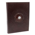 Leather Moonstone Notebook, 200 Pages – 17.5x12.5 cm