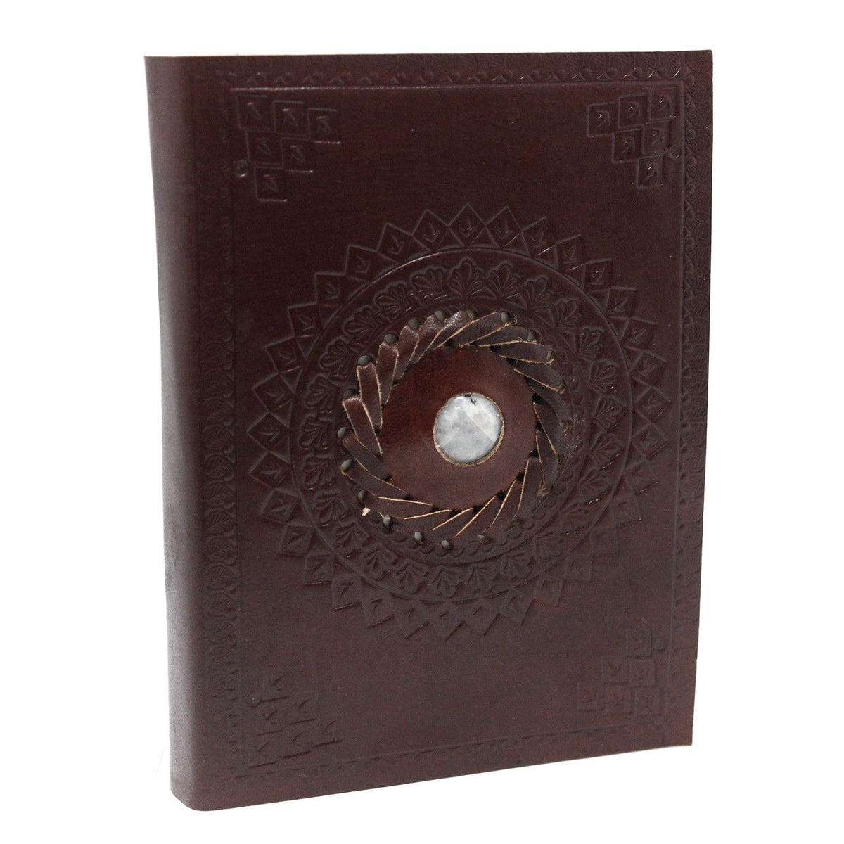 Leather Moonstone Notebook, 200 Pages – 17.5x12.5 cm