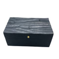 Vintage Deco Wooden Storage Box - Black Swirls, 22 x 12 cm