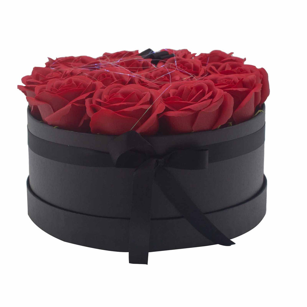 14 Red Soap Roses Round Gift Box – view 2