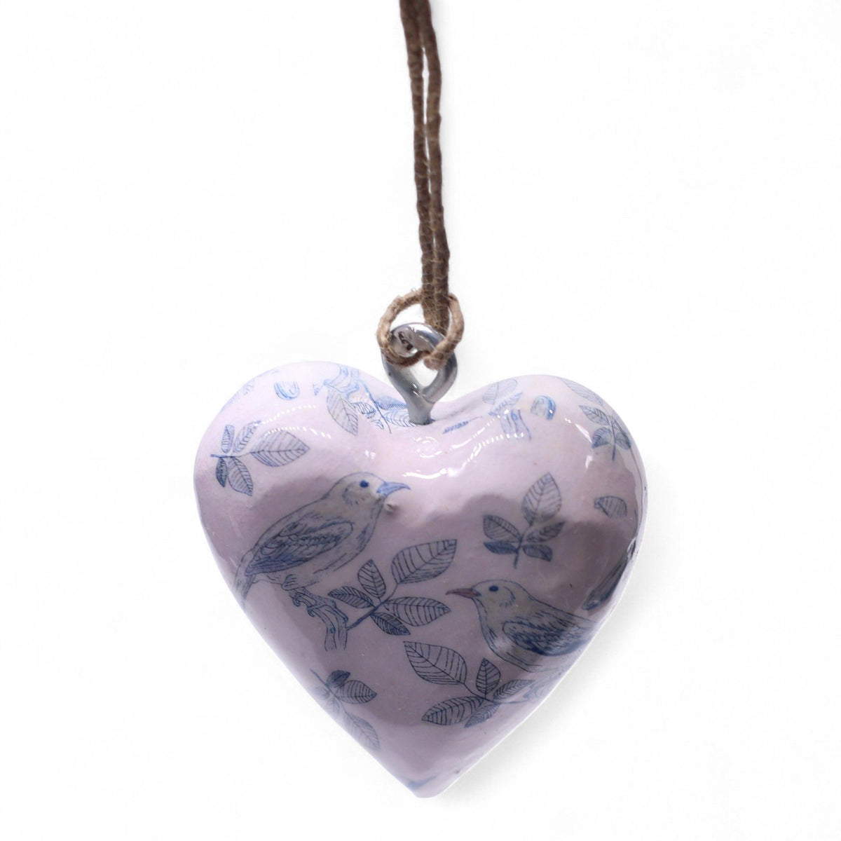 Large Wood Heart Decoration, Blue Bird – view 2