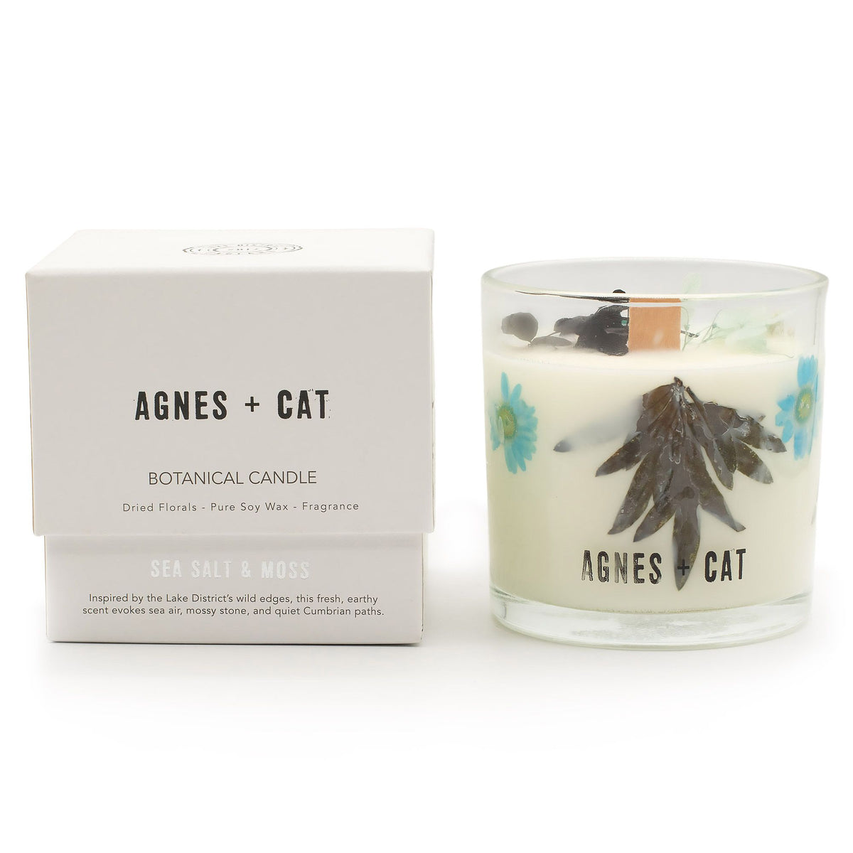 Agnes + Cat Botanical Soy Wax Candle - Sea Salt & Moss – view 2